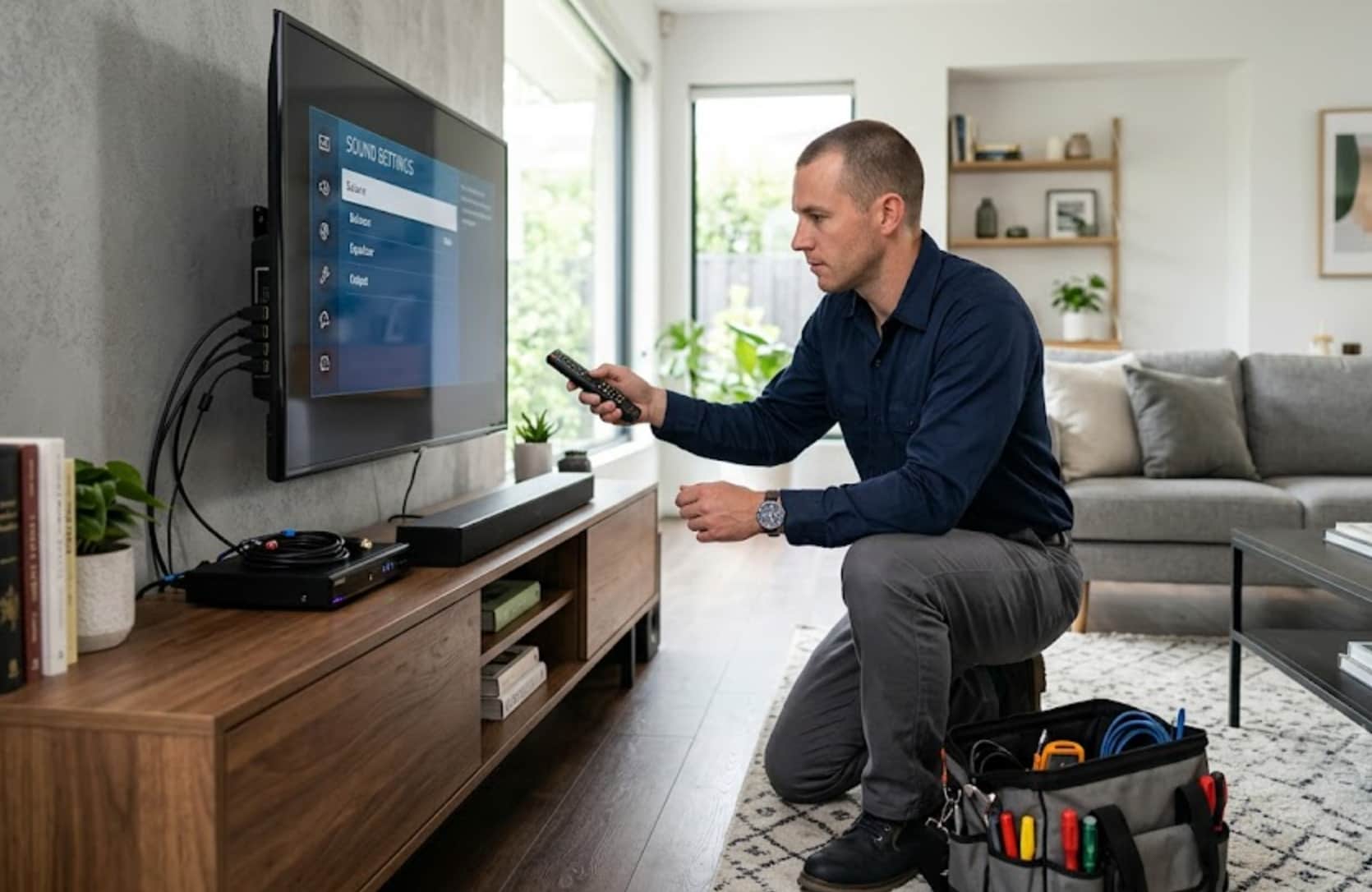 TV sound HDMI and remote control repair in Dubai